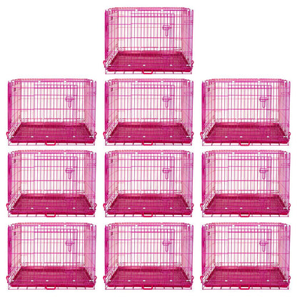24-42" Collapsible Pink Dog Crate RED24-42 - Tampa Home & Garden Store