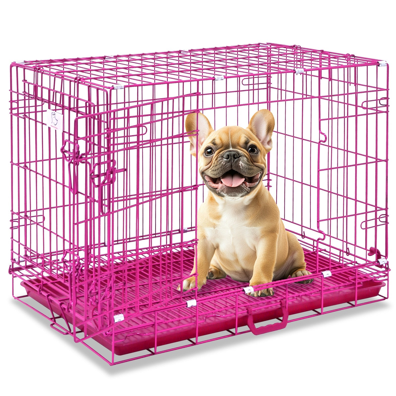 24-42" Collapsible Pink Dog Crate RED24-42 - Tampa Home & Garden Store