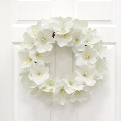 24” Amaryllis Artificial Wreath - Tampa Home & Garden Store