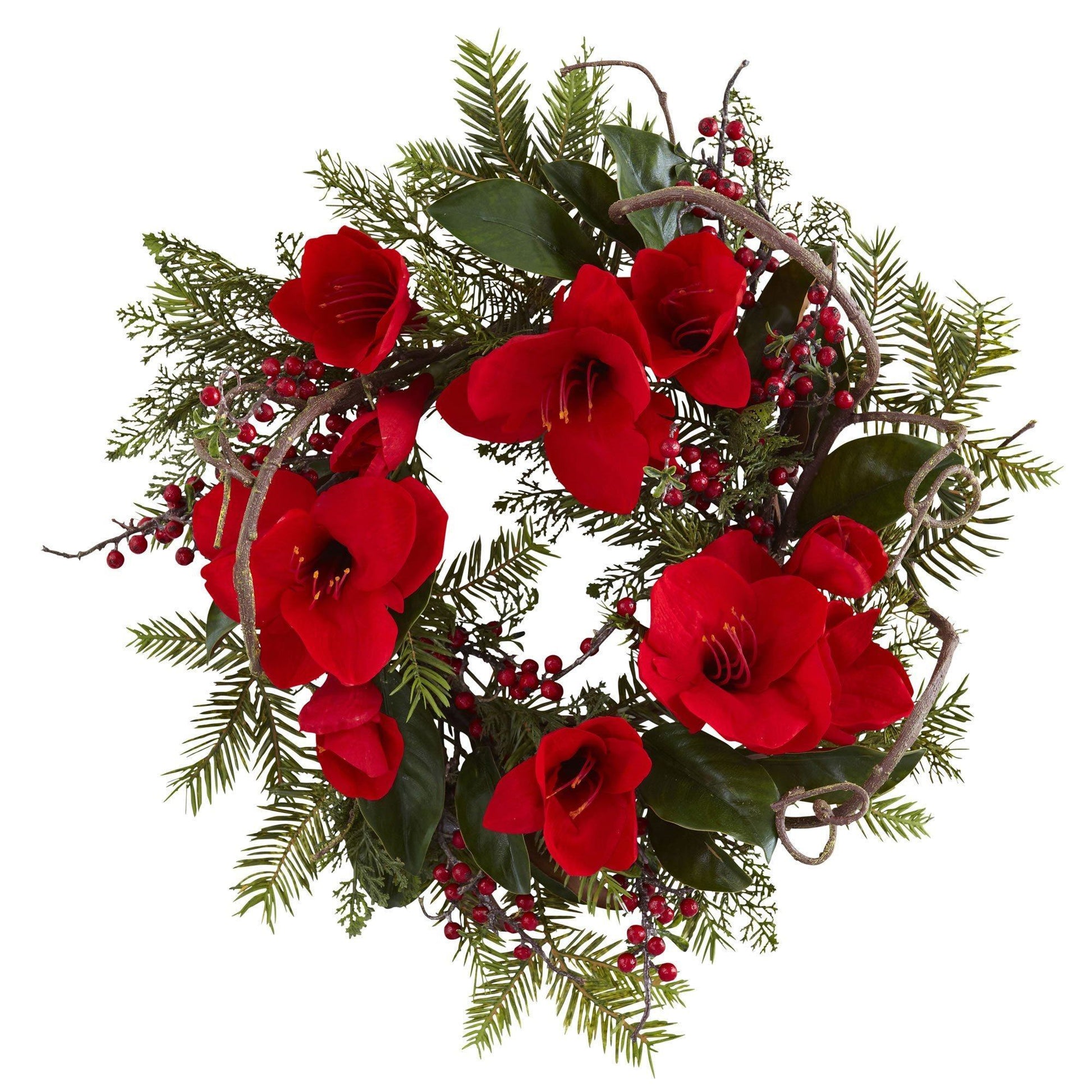 24” Amaryllis Wreath - Tampa Home & Garden Store