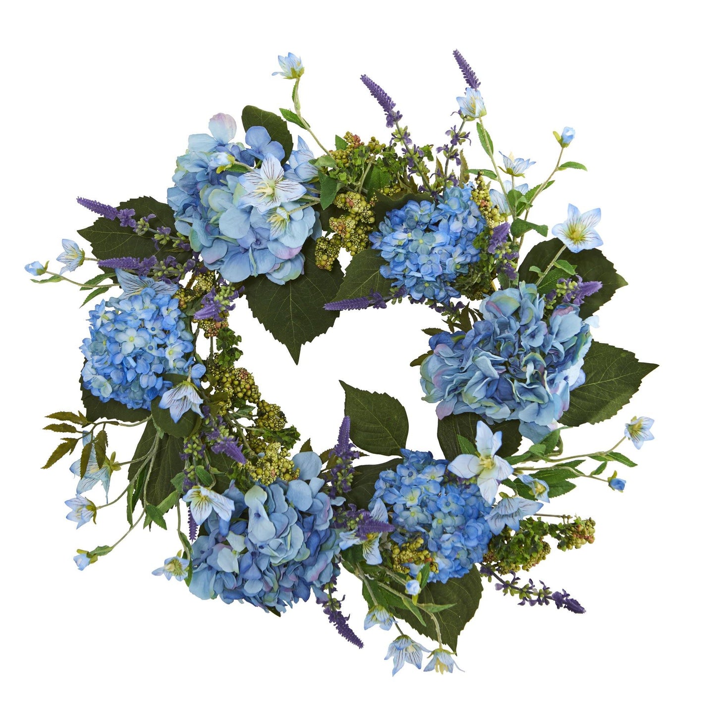24”Artificial Hydrangea Wreath - Tampa Home & Garden Store