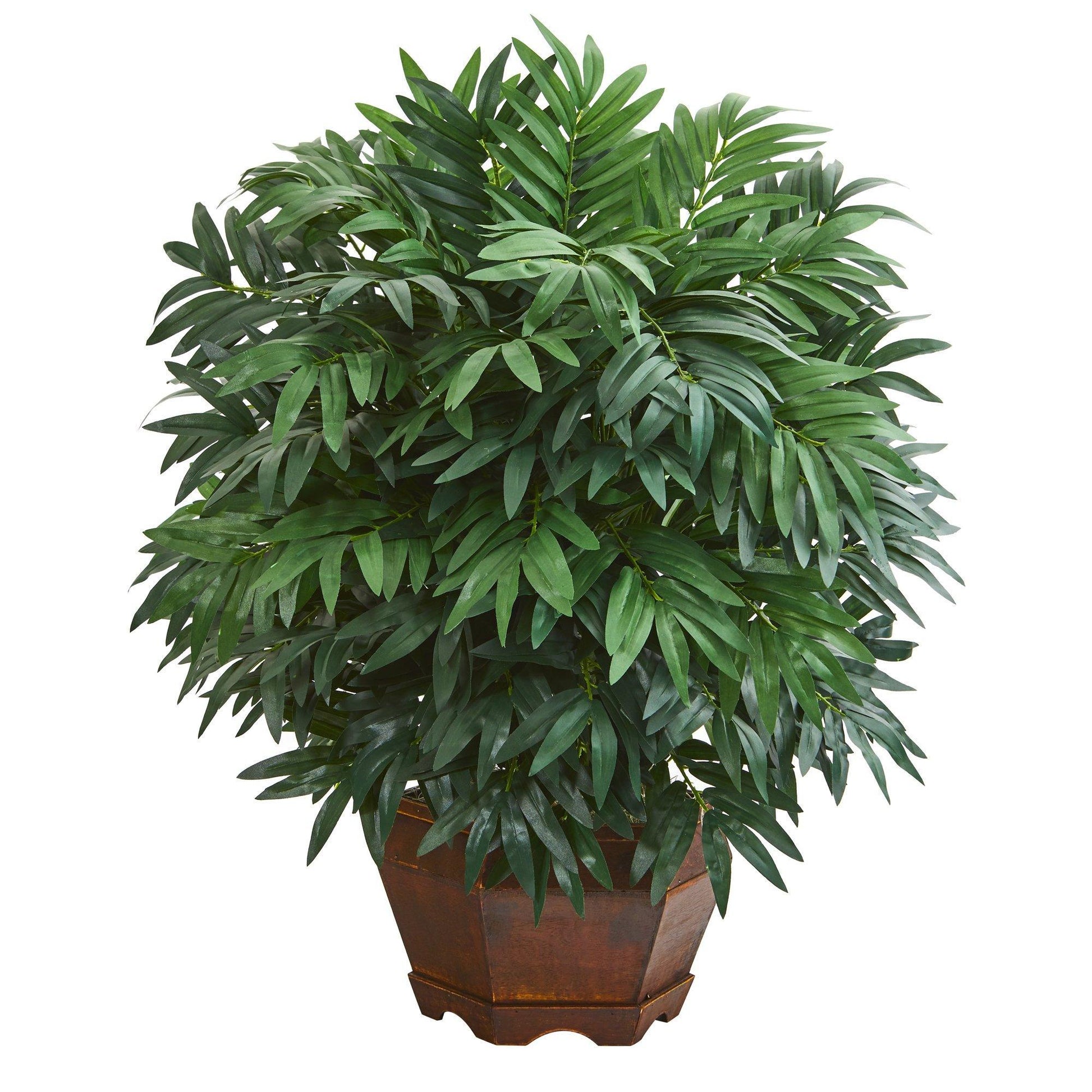 24” Bamboo Palm Artificial Plant in Decorative Planter - Tampa Home & Garden Store