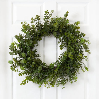 24” Eucalyptus Artificial Wreath - Tampa Home & Garden Store