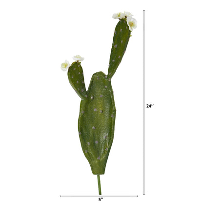 24” Flowering Cactus Artificial Plant (Set of 4) - Tampa Home & Garden Store
