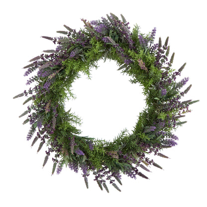 24” Lavender Artificial Wreath - Tampa Home & Garden Store