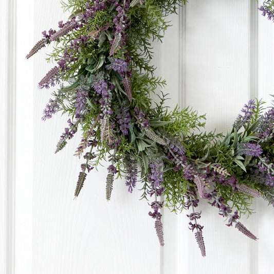 24” Lavender Artificial Wreath - Tampa Home & Garden Store