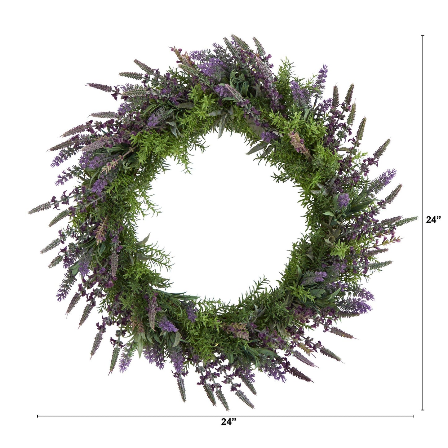 24” Lavender Artificial Wreath - Tampa Home & Garden Store