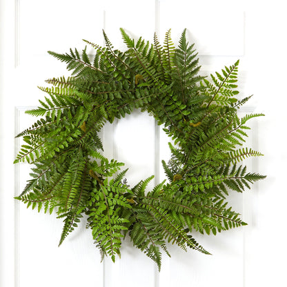 24” Mixed Fern Wreath - Tampa Home & Garden Store