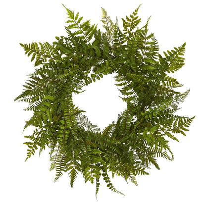 24” Mixed Fern Wreath - Tampa Home & Garden Store