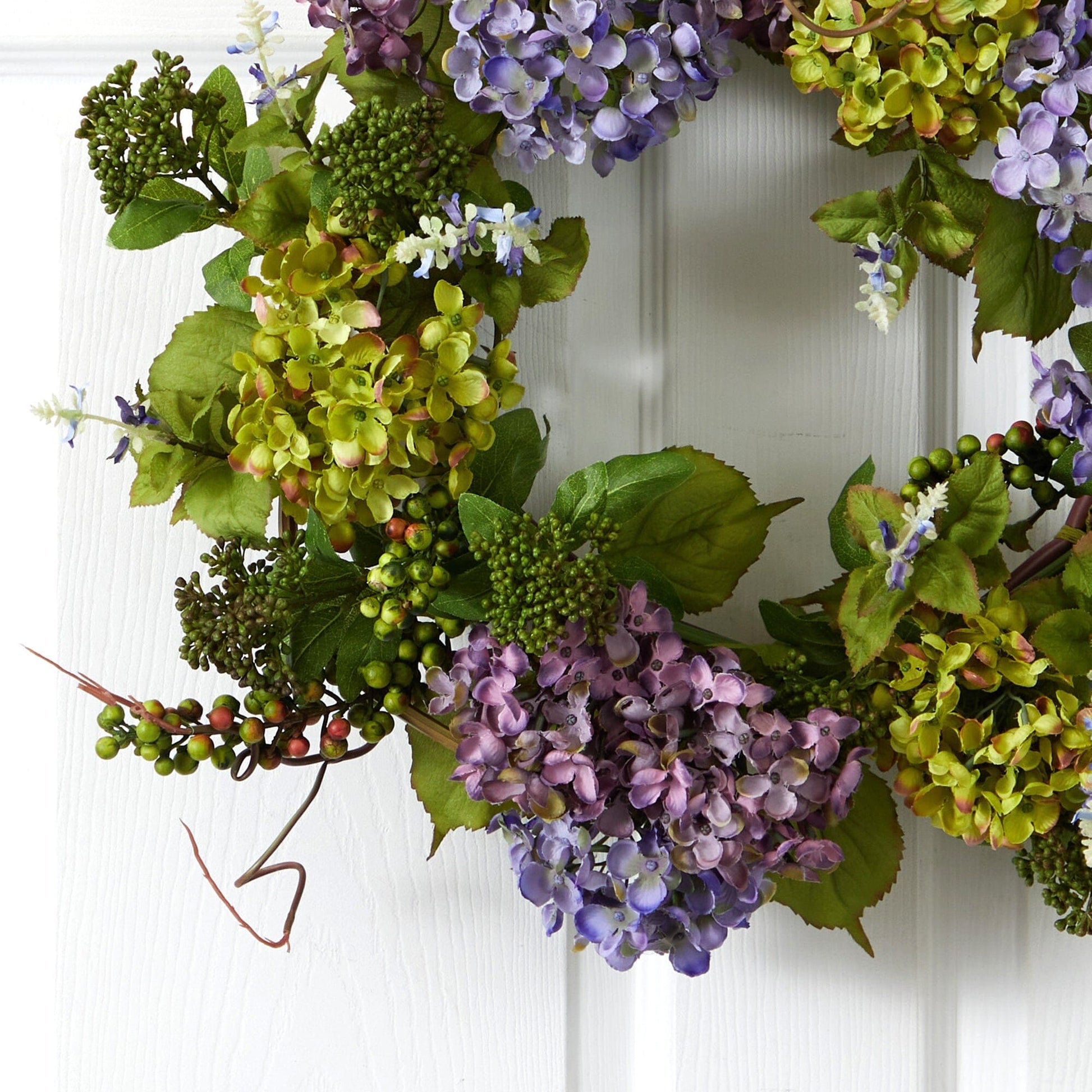 24" Mixed Hydrangea Wreath - Tampa Home & Garden Store
