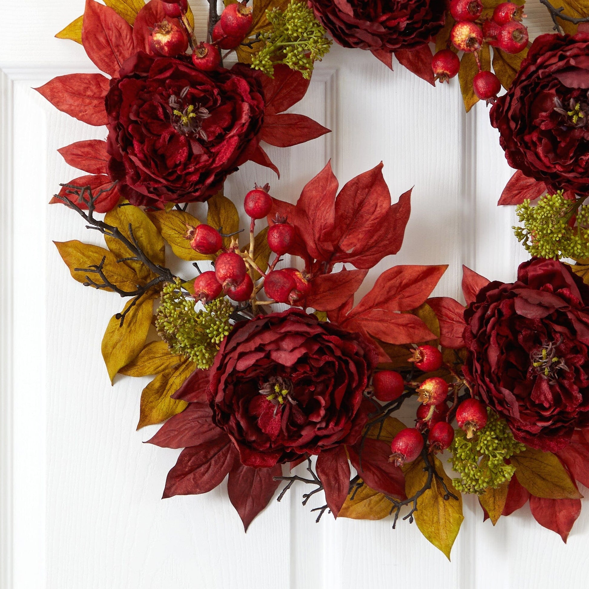 24” Peony Sedum Wreath - Tampa Home & Garden Store