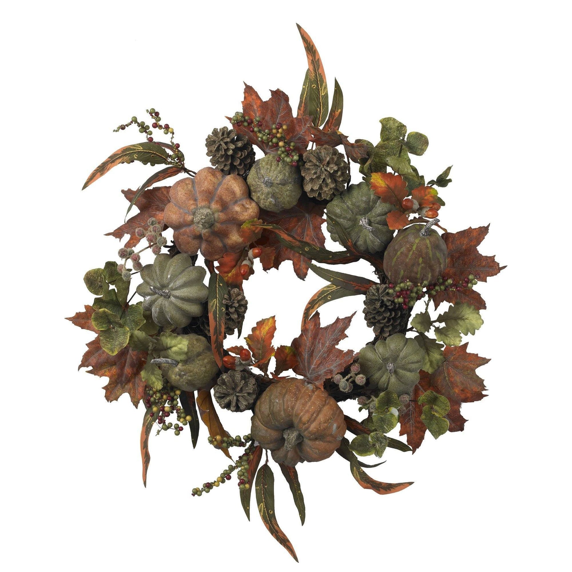 24" Pumpkin & Gourd Wreath - Tampa Home & Garden Store