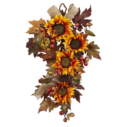 24” Sunflower & Berry Teardrop - Tampa Home & Garden Store