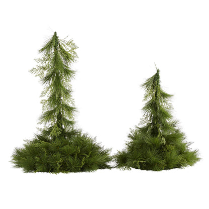 24” and 36” Table Top/Hanging Artificial Christmas Decor (Set of 2) - Tampa Home & Garden Store