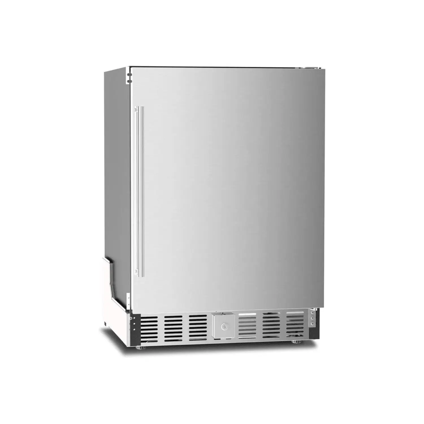 24 Inch Kismile indoor outdoor beverage refrigerator, stainless steel, door with vertical handle on Tampa Home & Garden Store