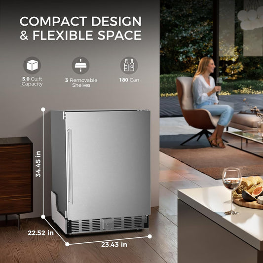Refrigerador de bebidas para interiores y exteriores de 24 pulgadas 58145RKR0 