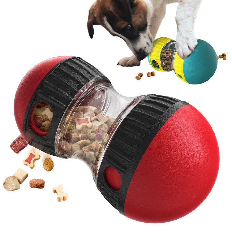 Food-dispensing dog toy tumbler ball red/black with clear middle; two toys by Sell My Stuff on Tampa Home & Garden Store