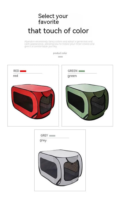 Small and Medium-sized Dog Portable Pet Car Cage in red green grey, FLIPSTYLEZLLC, 3 color options on Tampa Home & Garden Store