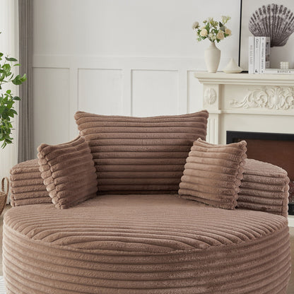 Modern Single Sofa and Swivel Sleeper Chair