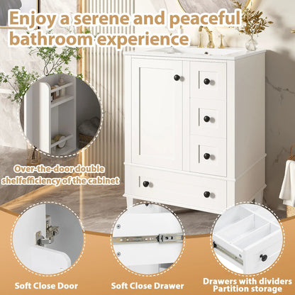 Bathroom Vanity With Basin and Soft Close Drawers