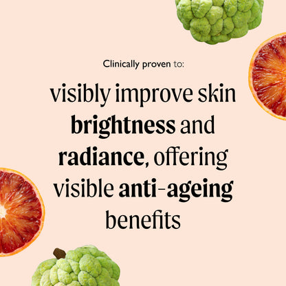 Peptide Serum UpCircle with custard apple + blood orange on peach background on Tampa Home & Garden Store