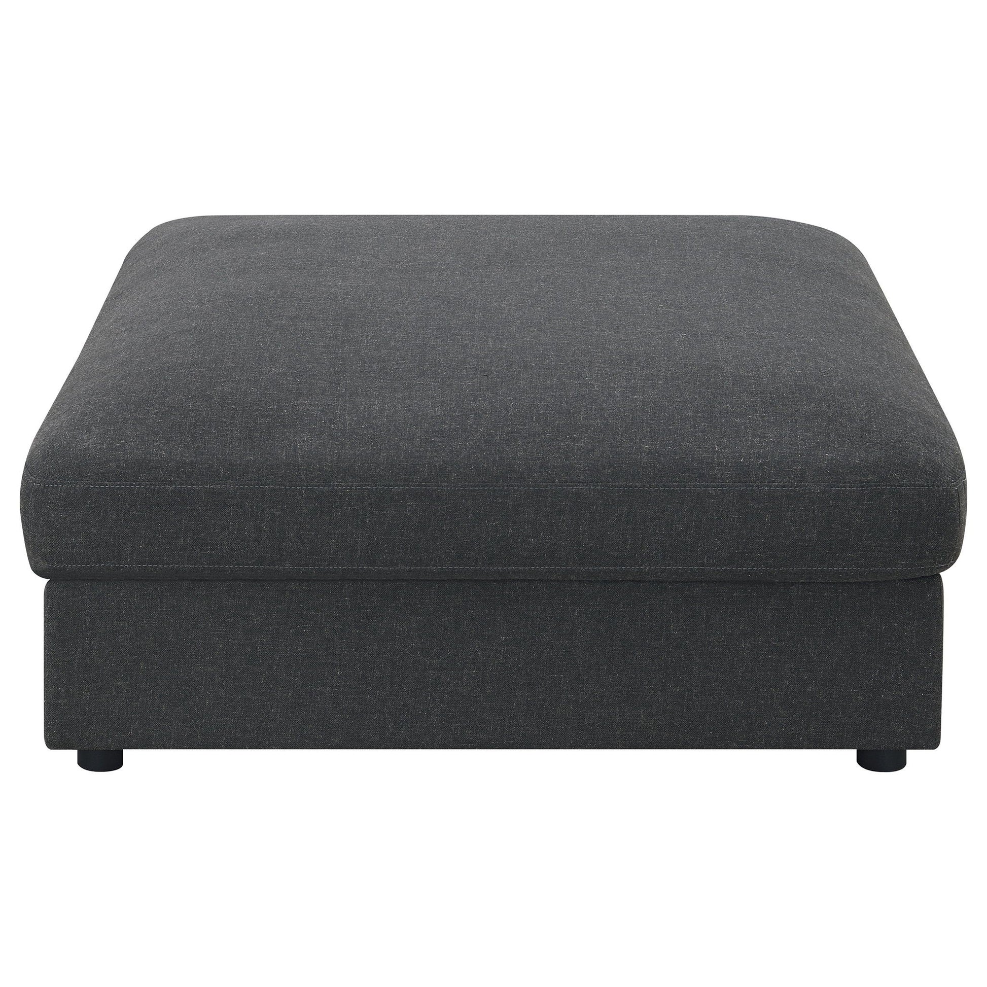 Rhette upholstered sectional 2-piece set in charcoal gray fabric by HouseOfZazla stitched edges on Tampa Home & Garden Store