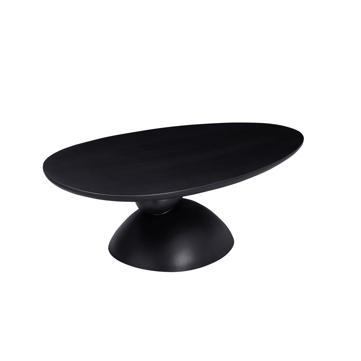 Lucky Stone Shaped End Table by HouseOfZazla with sculptural black base on Tampa Home & Garden Store