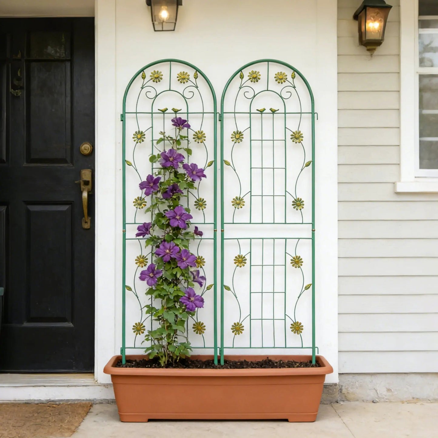 Metal Garden Trellis for Climbing Plants Outdoor
