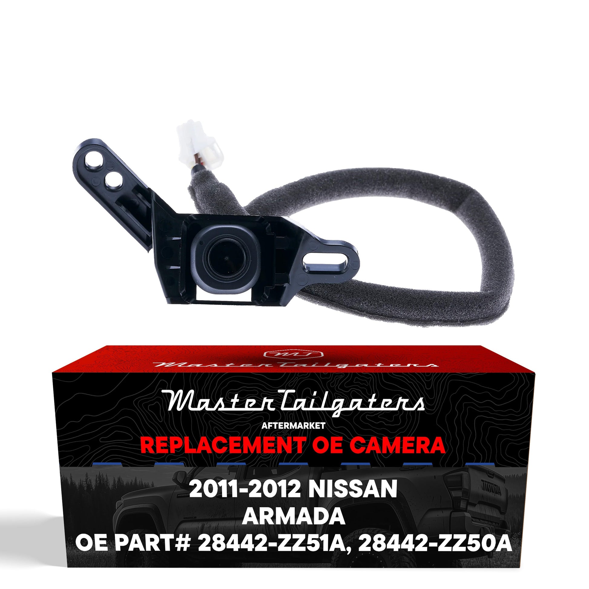 Master Tailgaters Nissan Armada 2011-2012 OEM backup camera with black plastic housing on Tampa Home & Garden Store