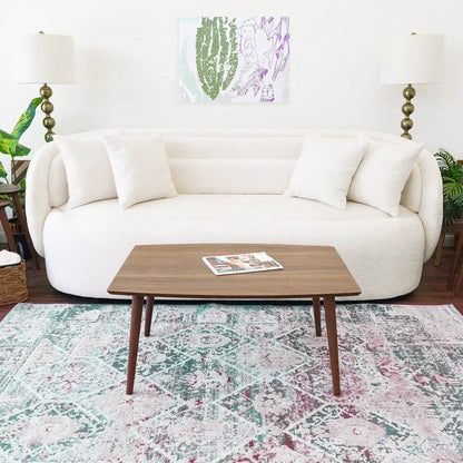 Denis contemporary coffee table by Unique Piece Furniture in warm wood with tapered legs on Tampa Home & Garden Store