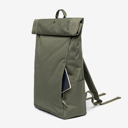 Roll Backpack Olive with Laptop Sleeve Lefrik USA, roll-top backpack with laptop sleeve on Tampa Home & Garden Store