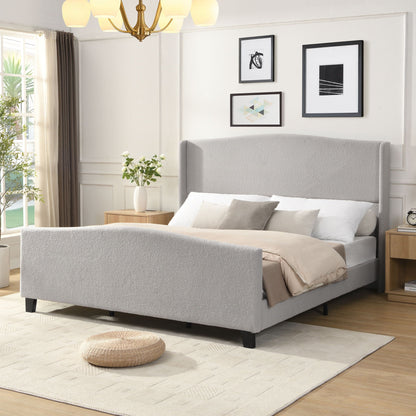 Sturdy Platform Bed Frame and a Padded Headboard