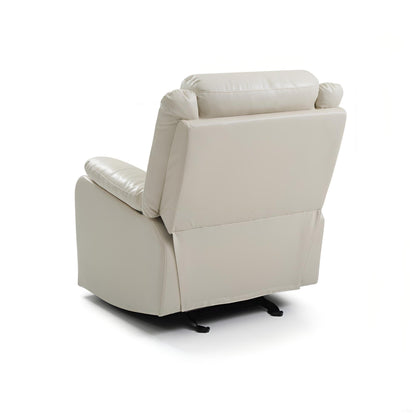 Dark Brown Manual Rocker Recliner and Padded Arms