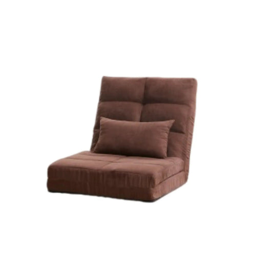 Modern triple-fold down metal frame sofa bed in brown with 5 reclining positions on Tampa Home & Garden Store