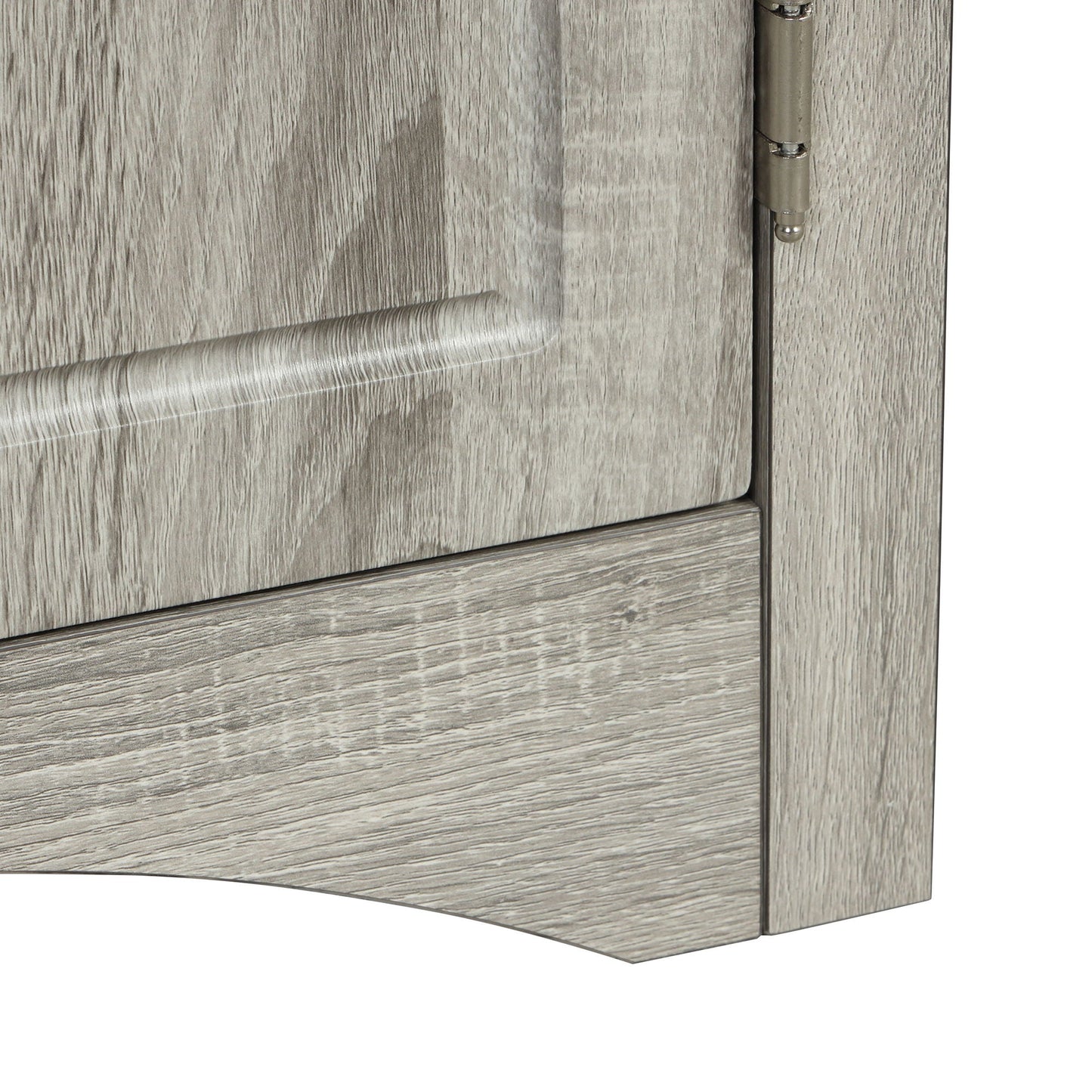 Linen cabinet by HouseOfZazla with adjustable shelves in weathered gray wood finish on Tampa Home & Garden Store