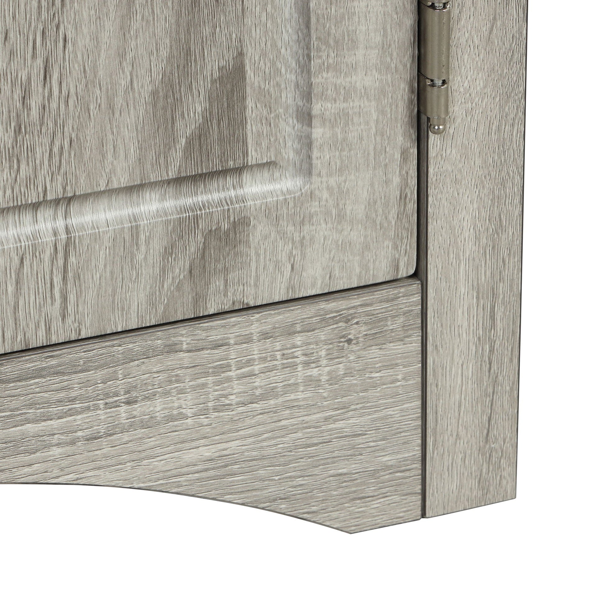 Linen cabinet by HouseOfZazla with adjustable shelves in weathered gray wood finish on Tampa Home & Garden Store