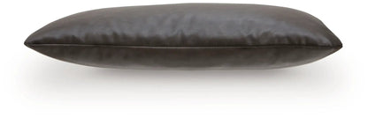 Danvale Pillow Set of 4 Caramel Faux Leather