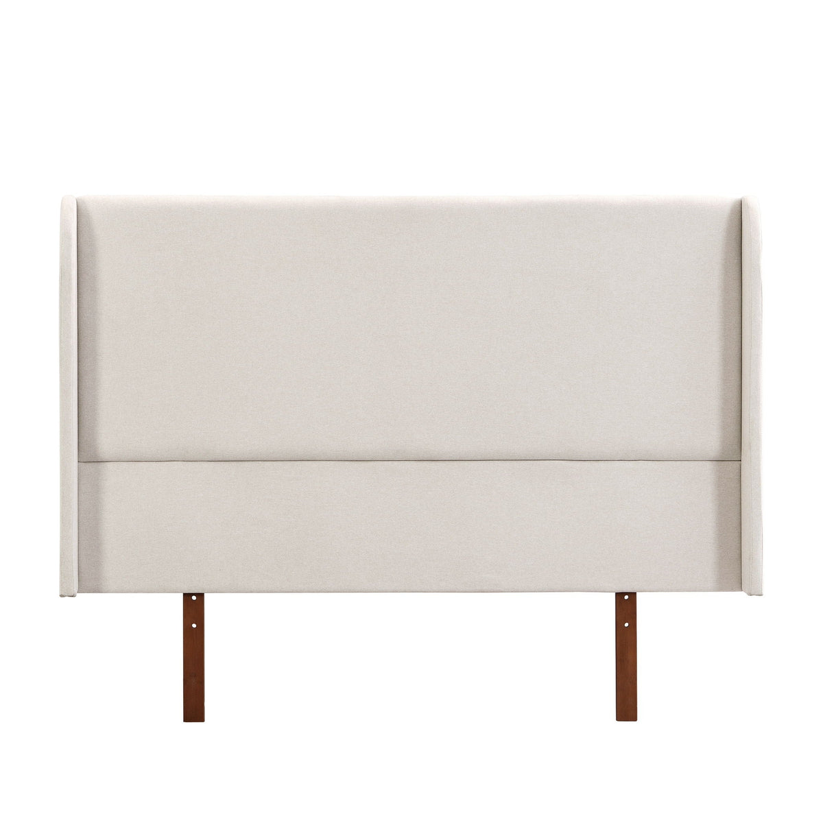 King Size Platform Bed With Upholstered High Headboard in Brown and Wood Legs HouseOfZazla on Tampa Home & Garden Store