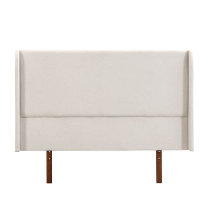 King Size Platform Bed With Upholstered High Headboard in Brown and Wood Legs HouseOfZazla on Tampa Home & Garden Store