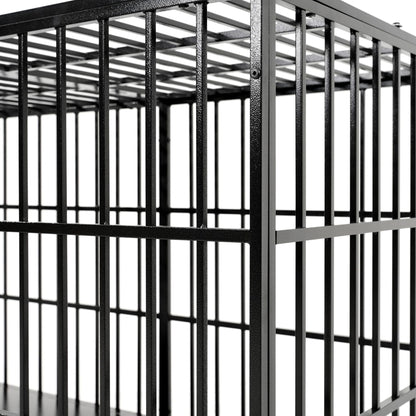 Extra Large Heavy Duty Dog Crate black metal cage with removable pans on Tampa Home & Garden Store