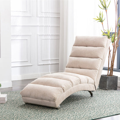 Massage Chaise Lounge beige upholstered indoor with remote control on Tampa Home & Garden Store