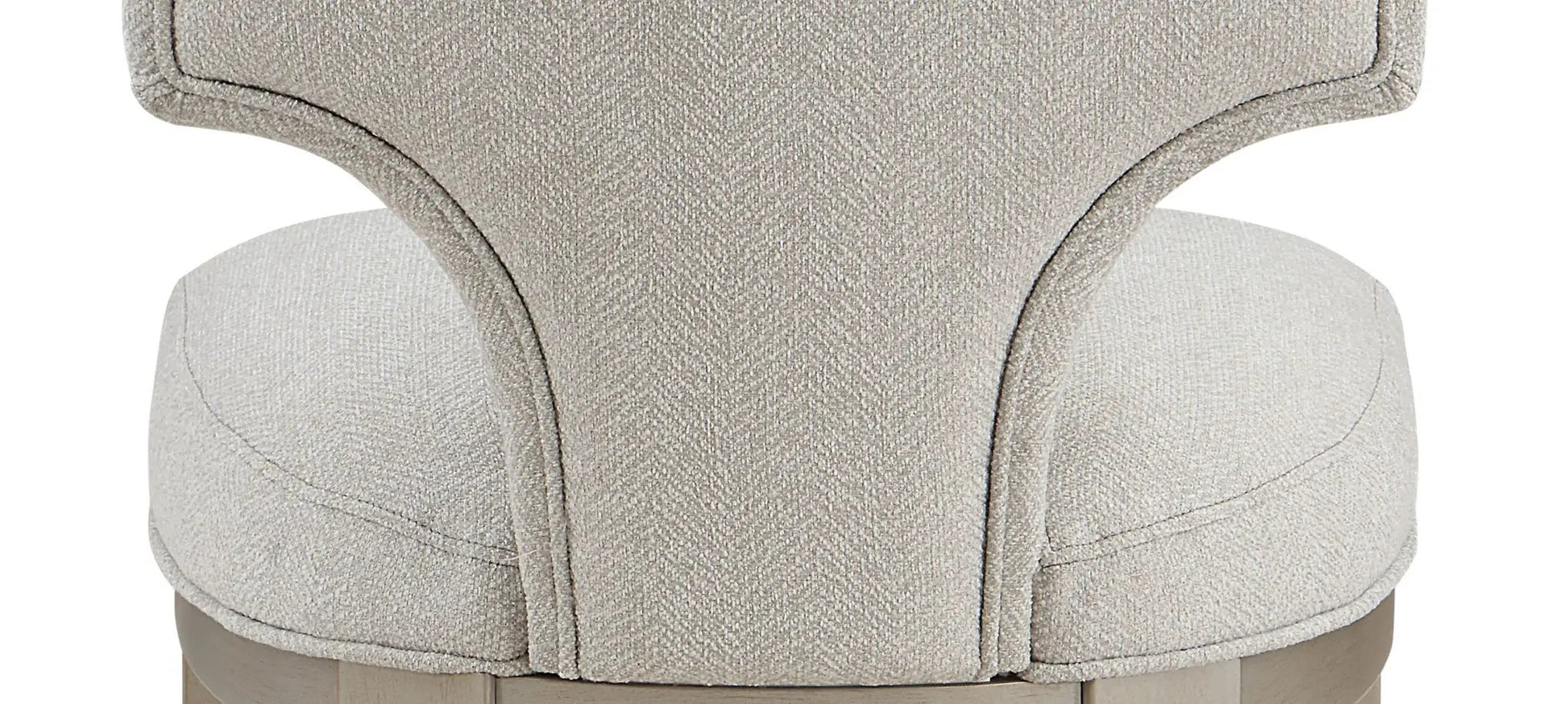 Kasa Side Chair set of 2 in light gray boucle fabric with curved back and wood base on Tampa Home & Garden Store