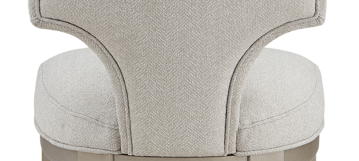 Kasa light gray fabric side chair set of 2 with solid wood legs; curved cushioned back and seat on Tampa Home & Garden Store