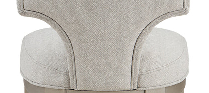 Kasa light gray fabric side chair set of 2 with solid wood legs; curved cushioned back and seat on Tampa Home & Garden Store