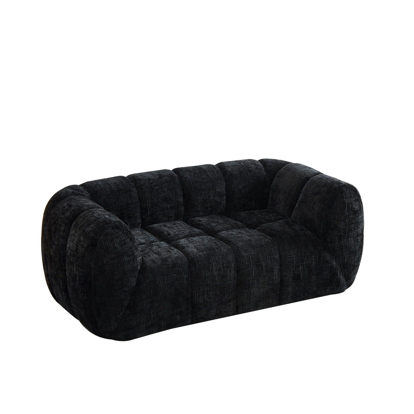 Rounded Cloud Sofa and Piano Key Backrest Design