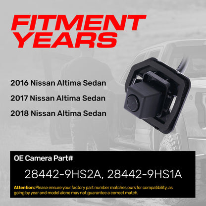 Master Tailgaters Nissan Altima OEM backup camera 2016-2018, OE 28442-9HS1A/9HS2A on Tampa Home & Garden Store