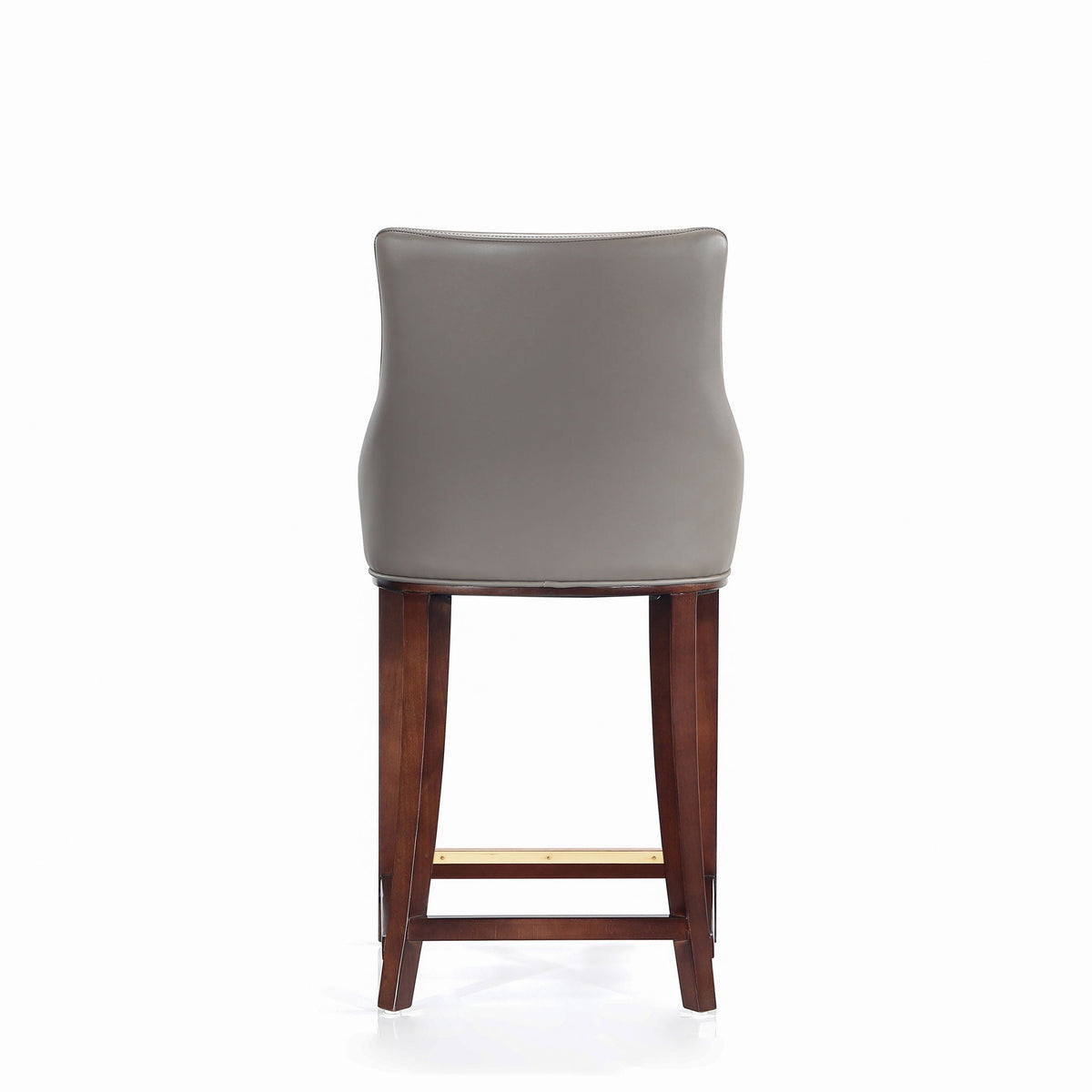 Shubert Counter Stool gray faux leather with dark wood legs counter height HouseOfZazla on Tampa Home & Garden Store