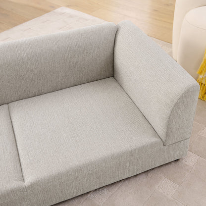 Comfortable oversized pet sofa in gray fabric by HouseOfZazla for medium/large dogs on Tampa Home & Garden Store