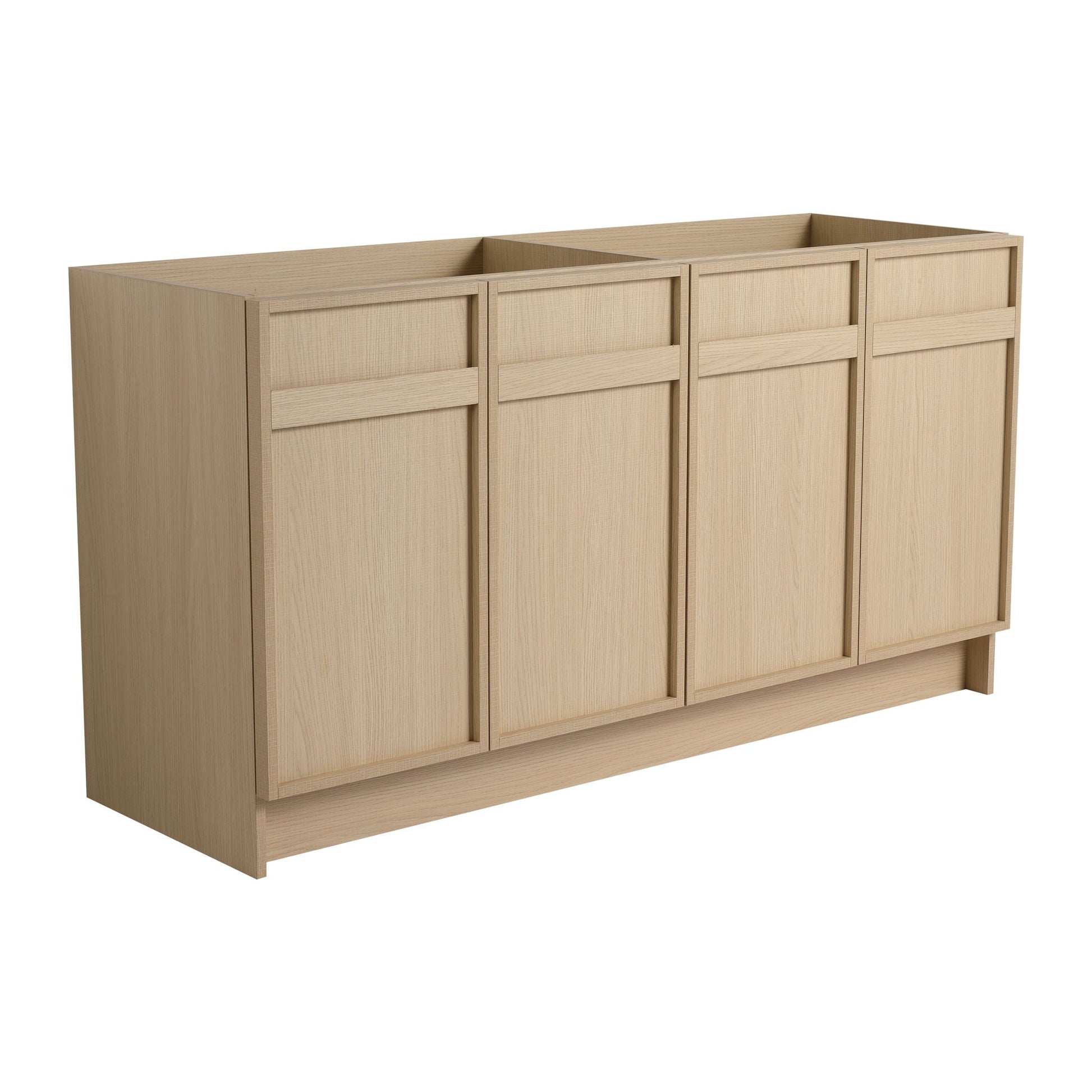 Modern freestanding bathroom vanity in light oak with soft-close cabinet doors by HouseOfZazla on Tampa Home & Garden Store