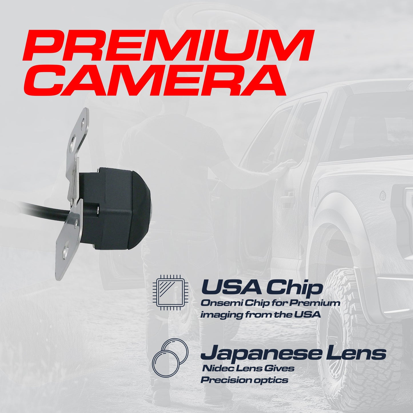 Master Tailgaters Nissan Armada Lower SV OEM backup camera, black housing with mounting bracket on Tampa Home & Garden Store